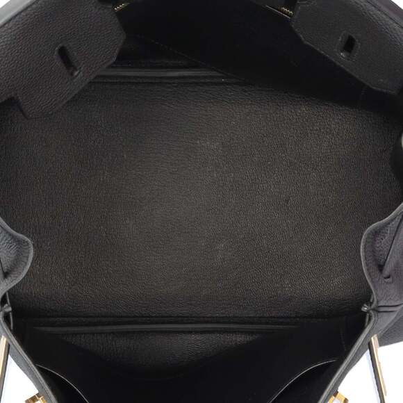 Hermes Pre-owned Hermès Birkin 30 handbag, Togo black, women's. - Picture 8 of 10